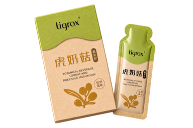 TIGROX 虎奶菇養氣飲外盒與即飲包
